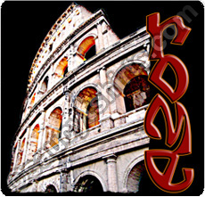 Rome t shirt with coliseum